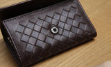 Woven Leather Key Holder Men's Key Wallet