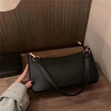 Vintage Retro French Plaid Red Shoulder Bag Women Handbag