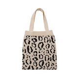 Japanese Style Knitted Leopard Shoulder Bag