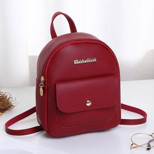 Nylon Backpack Girl School Bags for Teenage Women SchoolBag Pink