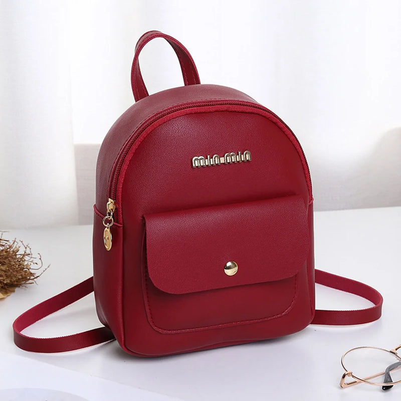 Nylon Backpack Girl School Bags for Teenage Women SchoolBag Pink