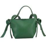 Texture Portable Bucket Ins Knotted Bow Tote Women's Single Shoulder Crossbody C