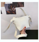 Texture Portable Bucket Ins Knotted Bow Tote Women's Single Shoulder Crossbody C