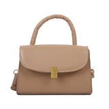 Women's Solid Square Bag PU Leather Cross-body Handbag