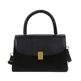 Women's Solid Square Bag PU Leather Cross-body Handbag