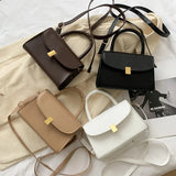 Women's Solid Square Bag PU Leather Cross-body Handbag