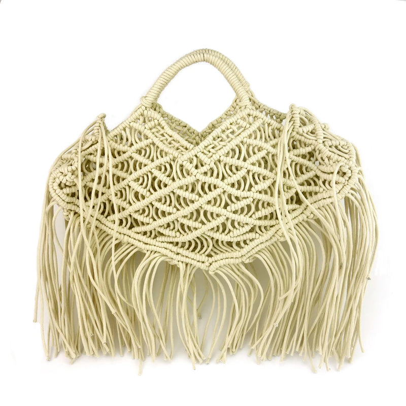 Bohemian Tassel Handbag Large Capacity Beach Shoulder Bag