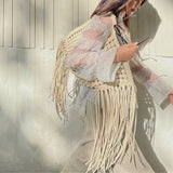 Bohemian Tassel Handbag Large Capacity Beach Shoulder Bag