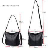 Soft Leather Shoulder Bag for Women Larger Capacity Crossbody Handbags