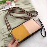 Small Shoulder Bag for Women, Top Phone Pocket, Rainbow Design