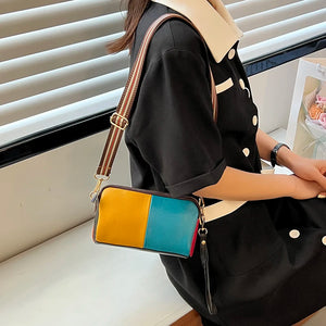 Small Shoulder Bag for Women, Top Phone Pocket, Rainbow Design