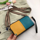 Small Shoulder Bag for Women, Top Phone Pocket, Rainbow Design
