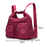 Waterproof Nylon Lady Shoulder Bag Tote Handbag Large Capacity Crossbody Bag