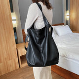 Leather Lady Shoulder Bag Shopper Tote Retro Handbags