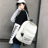 Canvas Women Backpack Doll Pendant Travel Women Shoulder Bag
