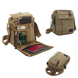 Vintage Canvas Travel Satchel Messenger Bag
