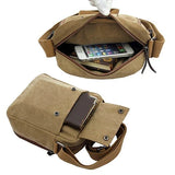 Vintage Canvas Travel Satchel Messenger Bag