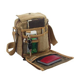 Vintage Canvas Travel Satchel Messenger Bag