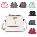 Mini PU Leather Crossbody Bag Deer Toy Shoulder Handbag for Girls