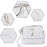 Mini PU Leather Crossbody Bag Deer Toy Shoulder Handbag for Girls