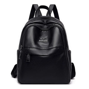 Soft Leather Backpacks for Teen Girls - Large Capacity School Bag