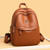Soft Leather Backpacks for Teen Girls - Large Capacity School Bag