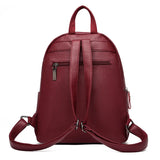 Soft Leather Backpacks for Teen Girls - Large Capacity School Bag
