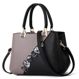 Embroidered Leather Handbag for Women