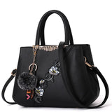 Embroidered Leather Handbag for Women