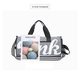 Men Grey Handbag Sports Gym Bags Waterproof Nylon