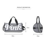 Men Grey Handbag Sports Gym Bags Waterproof Nylon