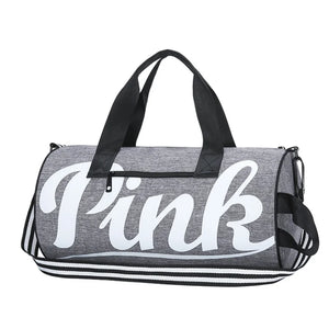 Men Grey Handbag Sports Gym Bags Waterproof Nylon