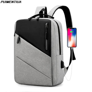 Men's Anti Theft Backpack Laptop USB Charging Waterproof Schoolbag