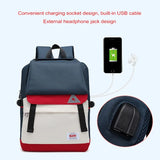 Mew Girl's Schoolbag Patchwork Backpacks For Teenager