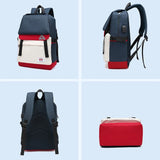 Mew Girl's Schoolbag Patchwork Backpacks For Teenager