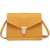 Yellow Mini PU Leather Messenger Bag for Girl