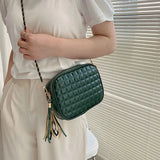 Mini Rhombus Lattice Crossbody Bag Solid Chain Handbags