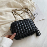 Mini Rhombus Lattice Crossbody Bag Solid Chain Handbags