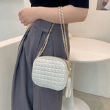 Mini Rhombus Lattice Crossbody Bag Solid Chain Handbags