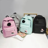 Canvas Backpack Teen Girls School Bag Rucksack Travel Mochila Feminina