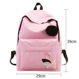Canvas Backpack Teen Girls School Bag Rucksack Travel Mochila Feminina