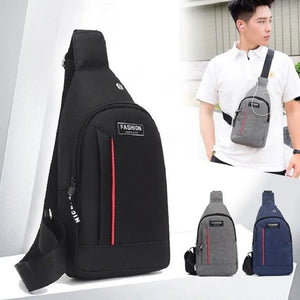 Men's Anti-theft Crossbody Bag with USB Charging