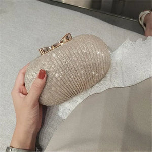 Glitter Evening Bag Chain Shoulder Bag Party Banquet Handbag