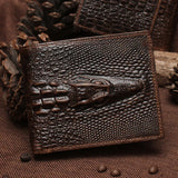 Crocodile Leather Wallet for Men, 3D Design, High Quality