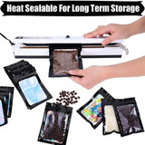 100 Smell Proof Mylar Bags Resealable Aluminum Foil Pouch