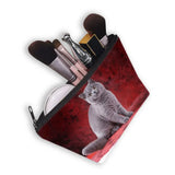 3D Cat Print Makeup Bag Women Cosmetic Pattern Cartton neceser Pouch Travel