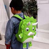 3D Triceratops School Bags for Boys Girls Animals Children Bags Toddler Kids Sch