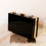 Transparent Acrylic Women Clutch Bag Chain Evening Handbag