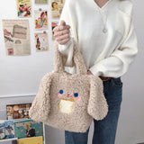 Long Ear Woollen Handbag Tote Bag for Women