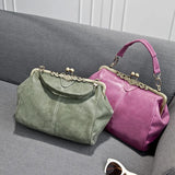 Winter Women Shoulder Bag Nubuck Leather Handbag Vintage Women Bag